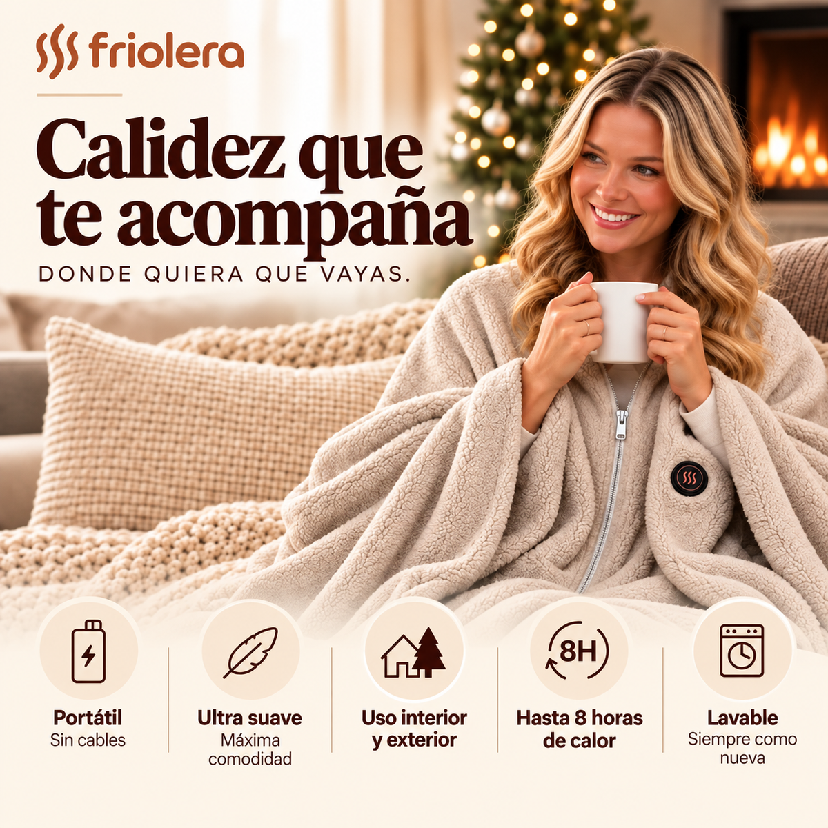 Manta calefactable para no pasar frío en casa