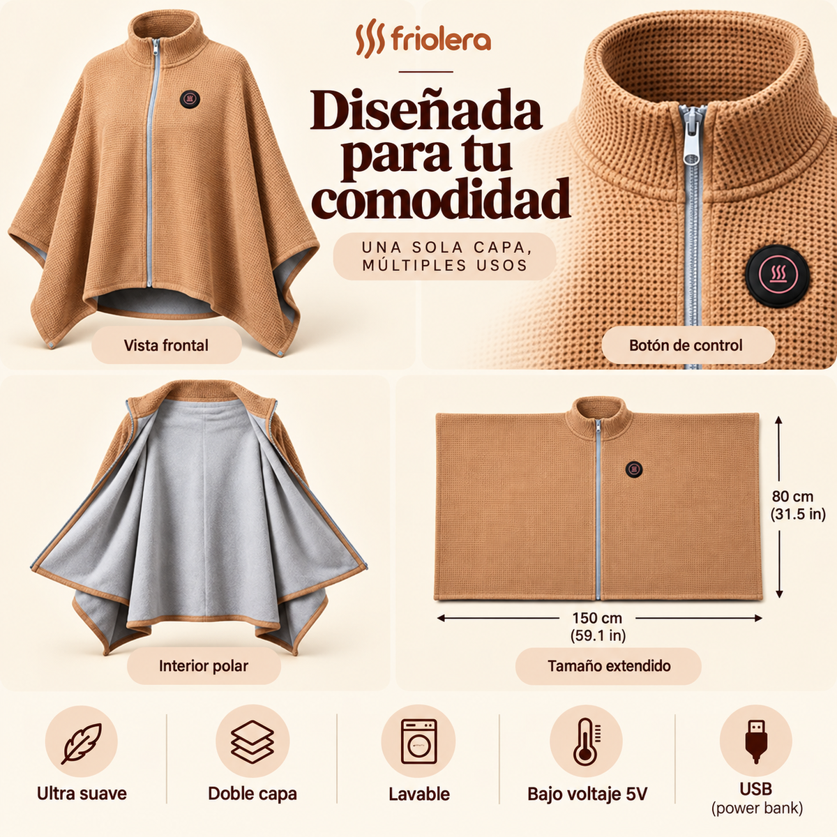 Manta calefactable para no pasar frío en casa